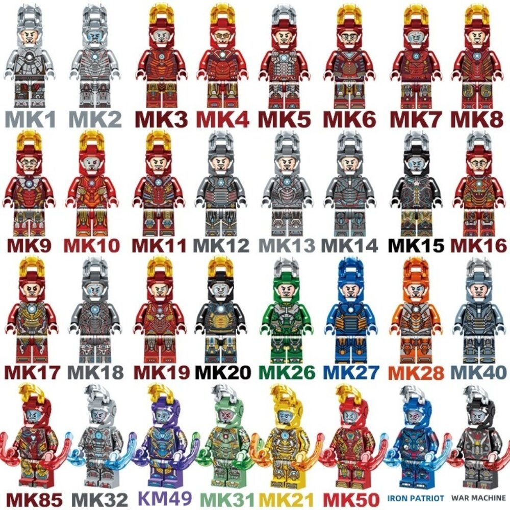 Iron Man Legion Avengers Custom Minifigures Lot of 32 - Picture 8 of 8